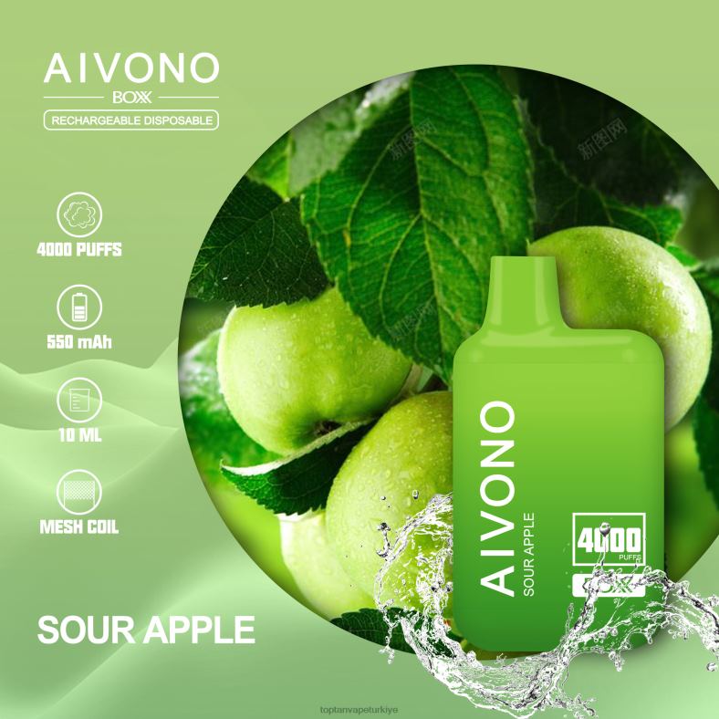 Aivono AIM BOXX 4000 ekşi elma - 8826J220 Toptan Vape