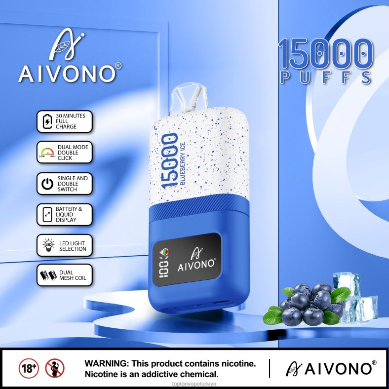 Aivono AIM magic 15000 yaban mersinli buz - 8826J68 Toptan Vape