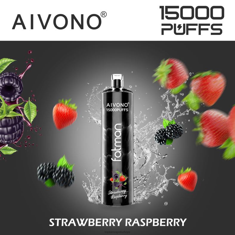 Aivono FATMAN 15000 çilek ahududu - 8826J15 Türkiye Vape Fiyatları