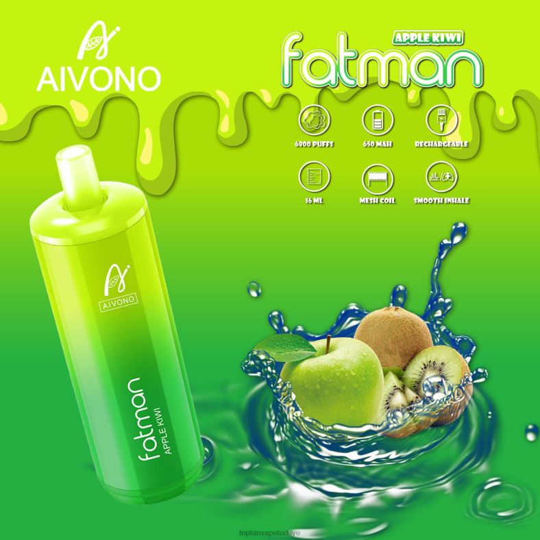 Aivono FATMAN 6800 elma kivi - 8826J31 Türkiye Vape Fiyatları