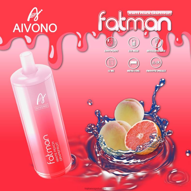 Aivono FATMAN 6800 greyfurt - 8826J25 Toptan Vape Türkiye