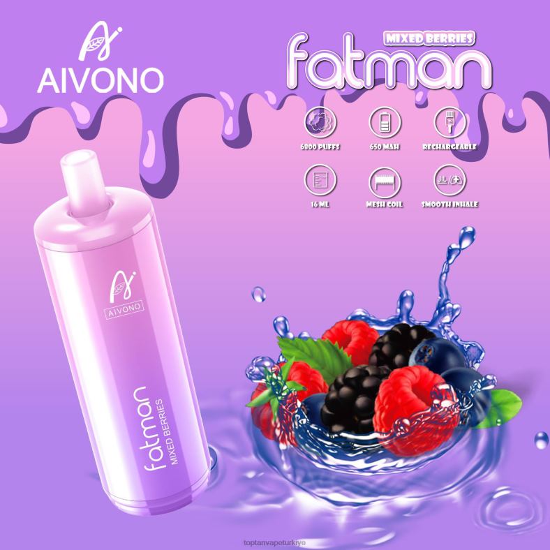 Aivono FATMAN 6800 karışık meyveler - 8826J27 Vape Toptan Satış