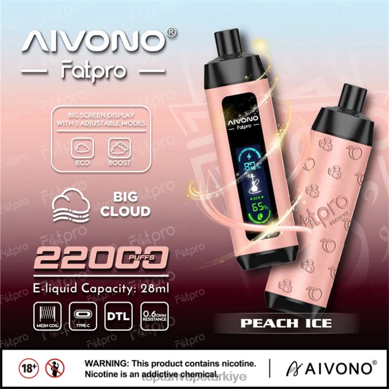 Aivono Fatpro 22000 şeftalili buz - 8826J5 Vape Türkiye Satış