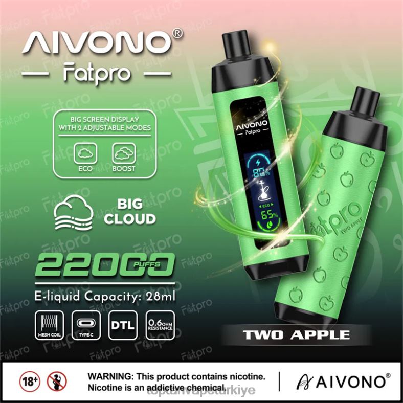 Aivono Fatpro 22000 iki elma - 8826J1 Toptan Vape Türkiye