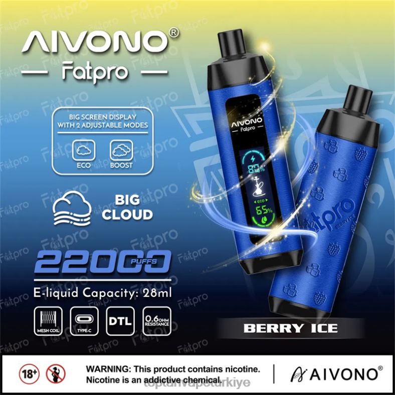 Aivono Fatpro 22000 meyveli buz - 8826J10 Elektronik Sigara Toptan Satış