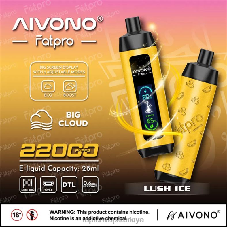 Aivono Fatpro 22000 yemyeşil buz - 8826J3 Vape Toptan Satış