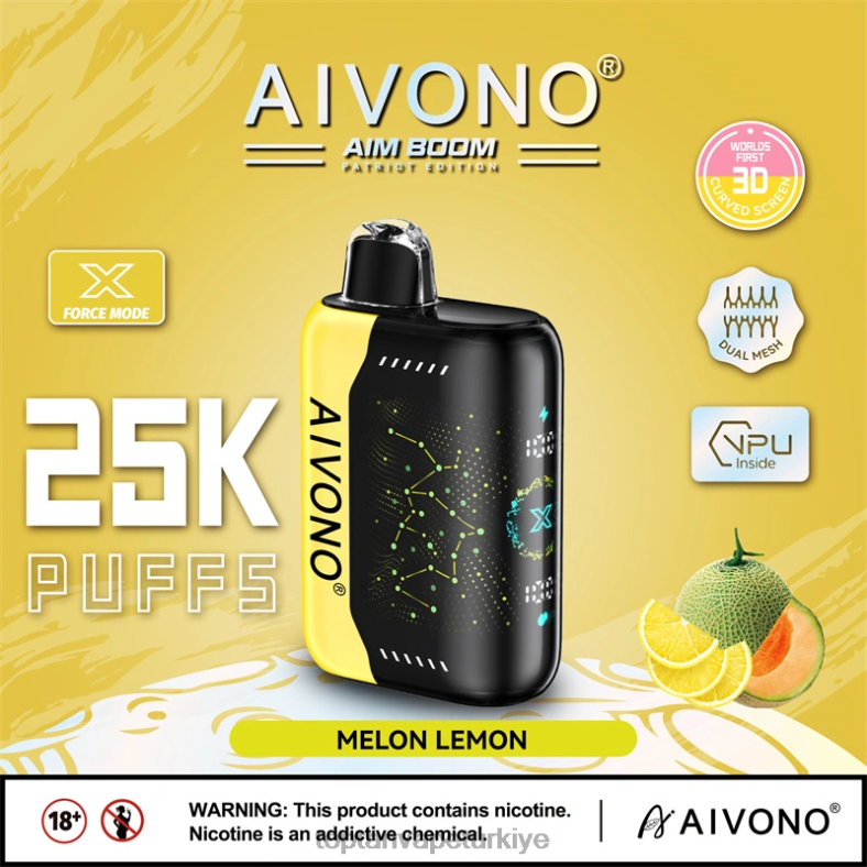 Aivono AIM BOOM 25000 kavun limon - 8826J348 Toptan Vape