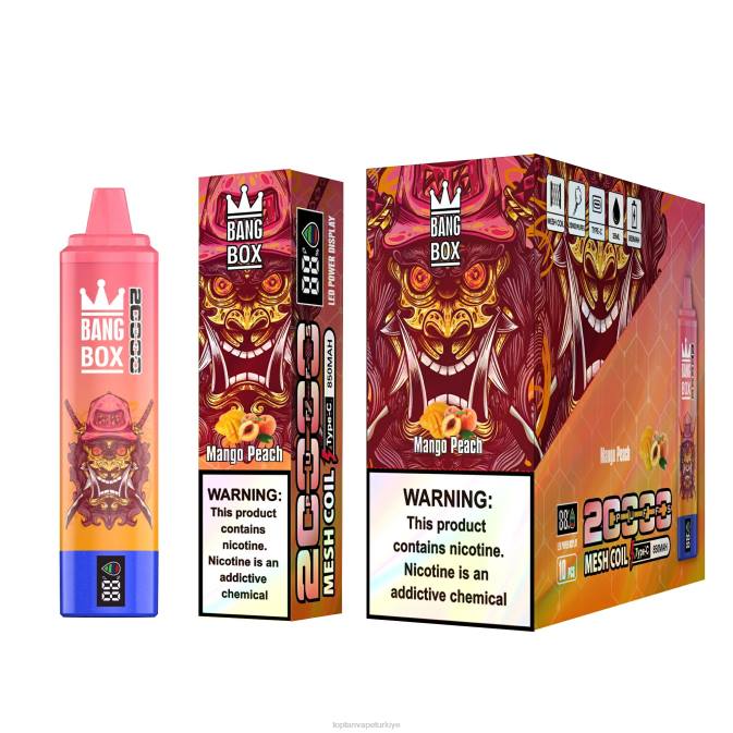 Vape toptan satış - mango şeftali 86VR128 Bang Box 20000