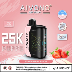 Aivono AIM BOOM 25000 çilek b-pop - 8826J352 Vape Türkiye