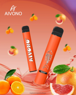 Aivono AIM FISHBONE 600 greyfurt portakalı - 8826J280 Vape Türkiye