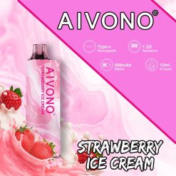 Aivono AIM GUN 7000 çilekli dondurma - 8826J105 Toptan Vape Türkiye