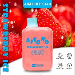 Aivono AIM PUFF STAR 6500 çilekli buz - 8826J288 Vape Türkiye
