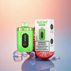 Razz Bar 50K Puffs Çilek Buz 1.0 Ohm Mesh 650 mAh