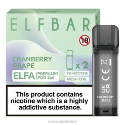 toptan Vape - kızılcık üzümü 86VR334 ELFBAR Elfa önceden doldurulmuş kapsül - 2ml - 20mg (2 paket)