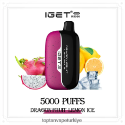 Türkiye'De Vape V02JDP20 ejder meyvesi limonlu buz IGET Moon k5000