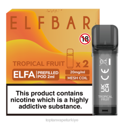Vape toptan satış - tropikal meyve 86VR328 ELFBAR Elfa önceden doldurulmuş kapsül - 2ml - 20mg (2 paket)